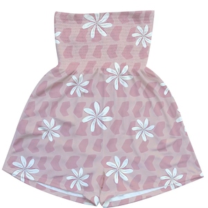 <span class=keywords><strong>Mono</strong></span> Corto para Mujer al por Mayor, de Alta Calidad, Estampado de Leopardo, sin Tirantes, <span class=keywords><strong>Fruncido</strong></span>, con Estampado Floral y Bolsillos - Product Image 5