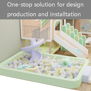 Kids Indoor Soft Play Indoor Play Center Children Wooden <b>Small</b> Indoor Playground Equipment with <b>Slide</b> Ball Pool Ocean Ball - Product Image 4