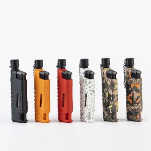 Flexible Stretchable Hose Butane Gas Refill Torch Jet Flame Lighters With Cap