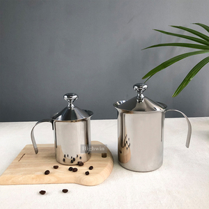 HIGHWIN Cappuccino Café Latte <span class=keywords><strong>Mousseur</strong></span> Pichet <span class=keywords><strong>Barista</strong></span> <span class=keywords><strong>Mousseur</strong></span> <span class=keywords><strong>à</strong></span> <span class=keywords><strong>Lait</strong></span> en Acier Inoxydable - Product Image 1