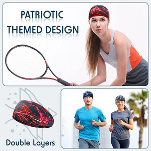 عصابة رأس للجنسين من المصنع مع امتصاص للعرق مطرزة من القطن لعيد الميلاد والهلويد للتنس - Product Image 2