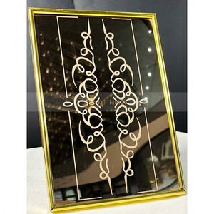 Stainless Steel Sheet Elevator <b>Door</b> Frame Etched Champagne Gold Rose Gold Pattern Finish 304J1 Steel Bending Cutting - Product Image 2