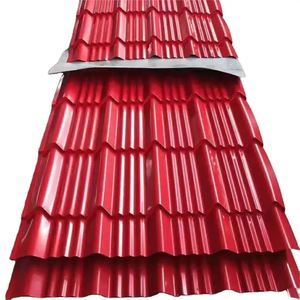 Precio bajo prepintado PPGI hoja de techo de colores tejas de techo recubiertas de chapa galvanizada corrugada - Product Image 5