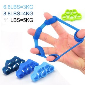 Five-Finger Silicone Expander Gym Hand Grip Wrist Stretcher Resistance <b>Band</b> Elastic Strength Trainer <b>Exercise</b> Finger - Product Image 1