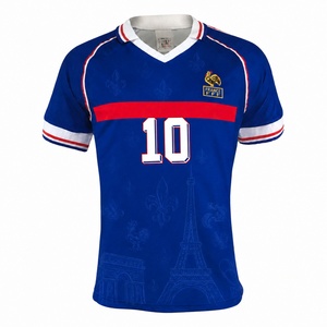 1998 98 Retro Classic Thailand Quality World National Team Home Away Men France Soccer <strong>Jersey</strong> Football Shirt T Shirts Tops Kit - Product Image 2