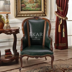 Sillón de cuero clásico, comodidad y estilo atemporales para ambientes de sala de estar elegantes - Product Image 4