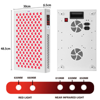 Panneau de luminothérapie LED infrarouge et rouge à 5 longueurs d'onde avec support Photon pour le soulagement des douleurs musculaires et cutanées, dispositif de luminothérapie rouge à intensité variable