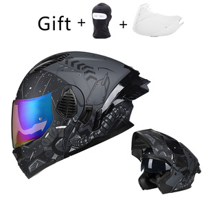 Casco Integral ABS con Certificación DOT para Hombre y Mujer, Diseño Gráfico, Cierre Rápido, para las Cuatro Estaciones, Nuevo - Product Image 2