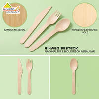 Couteaux, fourchettes et cuillères de haute qualité, vaisselle jetable en bois biodégradable, respectueuse de l'environnement, ensemble de vaisselle pour fête