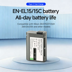 Batería de Repuesto <span class=keywords><strong>USB</strong></span>-C de Carga Directa para <span class=keywords><strong>Nikon</strong></span> D850 D780 <span class=keywords><strong>D750</strong></span> D610, 2600mAh, Larga Duración, EN-EL15/15C - Product Image 1
