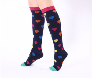 Stock dei produttori per la corsa all'aperto multicolore 3D calze a compressione stampate calze al polpaccio per gli uomini delle donne per la stagione primaverile - Product Image 5