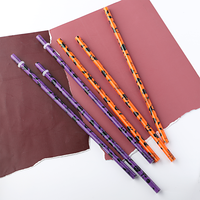 Pailles à boire réutilisables et sans BPA avec motifs citrouille et toile d'araignée pour Halloween 2026 - Idéales pour les réceptions