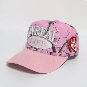 بيع بالجملة مصنعي القبعات شعار مطرز ورقة التمويه نغمتين تكتيكات الصيد في الهواء الطلق الفتيات الوردي كامو قبعات البيسبول - Product Image 1
