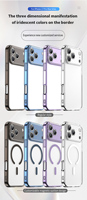 Coque antichoc fine et souple en PC brillant noir/rouge/bleu pour iPhone 18 Pro/Duo/15/16/17/18 Pro Max, style urbain, en stock