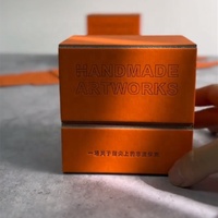 Boîte rigide en carton de luxe, design personnalisé fait main, avec revêtement UV, laminage mat, doublure en éponge pour l'emballage des bougies