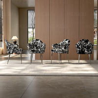 Chaises de salle à manger et de restaurant confortables à dossier haut pour coiffeuse de salon de café avec siège de cadre