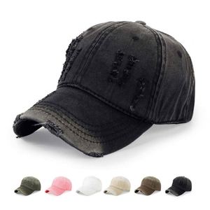 Wholesale Unisex Adjustable <b>Women</b> Men Vintage Distressed Washed Cotton Fed Baseball <b>Caps</b> - Product Image 3