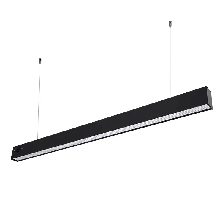 Luz lineal LED wabenformiges para el hogar comercial antideslumbrante suspendida 4 pies 120W Luz lineal LED de panal enlazable