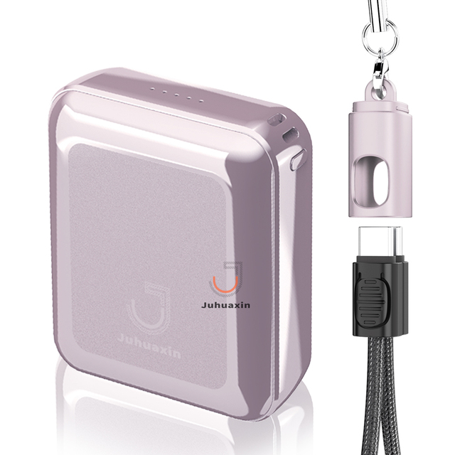 JUHUAXIN 10000mAh Aluminum Alloy Portable Power Bank Digital Power Station Rapid Charging Smart Display Cable Holder Wireless
