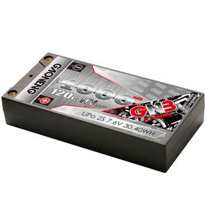 GNB GAONENG LCG Thin Super Shorty HV 4000MAH 2S 7.6V 120C 5mm Bullet See Through Hard Case RC LiPo Battery - Product Image 1
