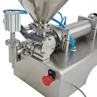 Machine de remplissage automatique pneumatique pour crème liquide de beurre de cacahuète et pâte de tomate, en acier inoxydable 304, pour sachets en plastique