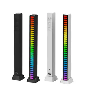 Lámpara ambiental con Control de sonido Rgb, luces Led de pastilla con aplicación de Control para luz rítmica