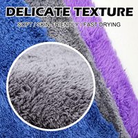 Serviettes de voiture professionnelles sans bord chiffon en microfibre pour la voiture détaillant séchage rapide lavage et polissage tissu sans bord en peluche