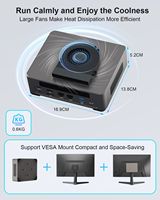 Hystou Mini Desktop Office Gaming CPU I7-1255U Komputer Core DDR5 PC Win10 Linux