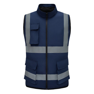 <span class=keywords><strong>Gilet</strong></span> rafraîchissant pour homme avec fermeture éclair et ventilateur, respirant, 100% polyester, réfléchissant, sans manches, veste de travail d'extérieur, logo personnalisé - Product Image 5