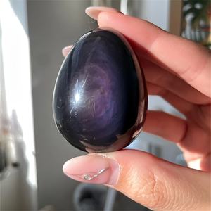Huevos de Obsidiana Arcoíris de Primera Calidad al por Mayor, Piedra Natural Pulida para Decoración del Hogar y Regalos Navideños - Product Image 6