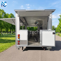 Chariot de restauration carré en fibre de verre et aluminium SL-6Z multi-ventes pour fast-food, glaces, bonbons, chips, food truck