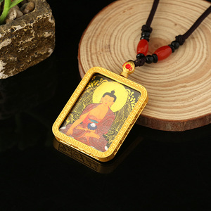 Haute qualité Unique népal bouddhisme pendentif colliers femmes amulette Style chinois Maitreya collier bijoux nouveaux ornements thangka - Product Image 6