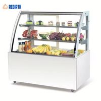 Vitrine Réfrigérée Commerciale Écoénergétique à Refroidissement par Air pour Gâteaux et Pâtisseries, Sans Givre, pour Cafés et Boulangeries