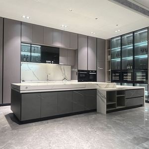 Gabinetes de Cocina Modernos SANTOPOVA de Alto Brillo, Lacados, Personalizados, de Lujo, Modulares, Completos, Listos para Armar - Product Image 1