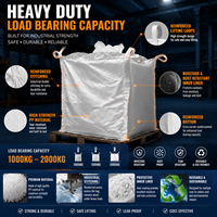 Sacs Jumbo de 1 tonne de haute qualité, personnalisables, durables, en PP, imperméables, grands sacs Jumbo