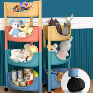 YJ15 Portable Kitchen Vegetables Fruit <b>Spice</b> Organizer Shelves <b>Holder</b> PP Plastic Storage Rack Hand Carts Trolley Storage <b>Holders</b> - Product Image 6