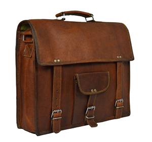 Vintage Genuine Leather Laptop Briefcase Crocc Body Sling Messenger <b>Bag</b> with Shoulder Style Office <b>Satchel</b> for <b>Men</b> and Women - Product Image 2