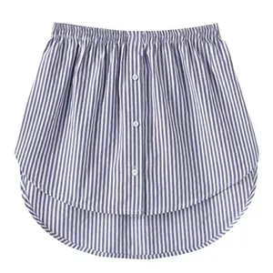 Women Girls <strong>Shirt</strong> Blouse <strong>Extender</strong> Adjustable Layering Faux Top Lower Sweep Mini Skirt False Hemline Splitting Underskirt - Product Image 6