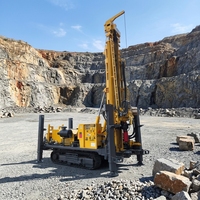 Foreuse hydraulique complète sur chenilles HW-600S pour puits d'eau, machine de forage géothermique de 600 m de profondeur, foreuse pneumatique