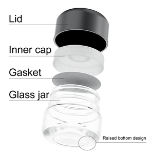 Frasco de vidrio multifuncional resistente a los niños de alta calidad 90mL 3,17 oz para almacenamiento de alimentos - Product Image 3