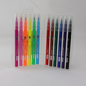 Top vendita in fabbrica 12/18/36/48 pennarello colore acquerello Set pennarello permanente <span class=keywords><strong>pennelli</strong></span> in feltro per la colorazione Top Seller disegno stazionario - Product Image 5