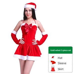 <span class=keywords><strong>Natale</strong></span> <span class=keywords><strong>vestito</strong></span> rosso Sexy per le signore di Babbo <span class=keywords><strong>Natale</strong></span> costumi <span class=keywords><strong>da</strong></span> spettacolo di scena delle donne abbigliamento <span class=keywords><strong>da</strong></span> ballo vestaglia abiti per ragazze - Product Image 3