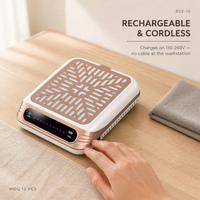 Collecteur de poussière d'ongles professionnel rechargeable sans fil avec panneau tactile, affichage de la vitesse et de l'état de la batterie, 110-240V, pour usage en salon