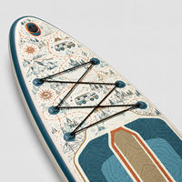 Planche de paddle gonflable à logo personnalisé, large plateforme, avec technologie Drop Stitch, idéale pour les débutants