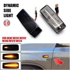 2pcs Led pour <span class=keywords><strong>Mercedes</strong></span> Benz C E S Sl Classe W201 190W202 <span class=keywords><strong>W124</strong></span> W140 Dynamic Side Marker Lamp Sequential Turn Signal Indicator Light - Product Image 4