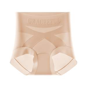 Sous-vêtements de bikini pour femmes taille haute avec mise en forme de l'abdomen et des fesses, culottes antibactériennes avec logo - Product Image 1