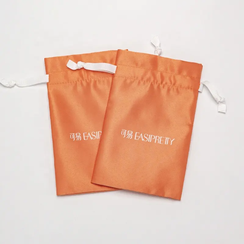Custom stampato Logo raso Organza gemma con coulisse regalo di nozze sacchetto decorazione Organza caramelle sacchetti di imballaggio