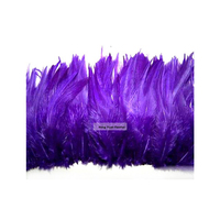 Selle teinte Hackle poulet coq plume pour artisanat bricolage montage de mouches chapellerie carnaval cheveux accessoire boucle d'oreille fête décor à la maison