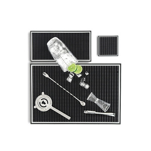 Recién llegado, accesorios de barra con logotipo personalizado, tamaño personalizable, alfombrilla de barra de PVC suave de silicona y alfombrilla de riel - Product Image 4