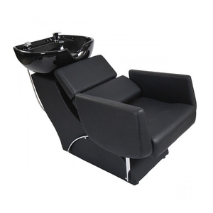 <span class=keywords><strong>Lit</strong></span> de lavage de cheveux de salon de coiffure-<span class=keywords><strong>Lit</strong></span> de coiffure et de rinçage semi-inclinable spécial avec bassin en céramique - Product Image 2